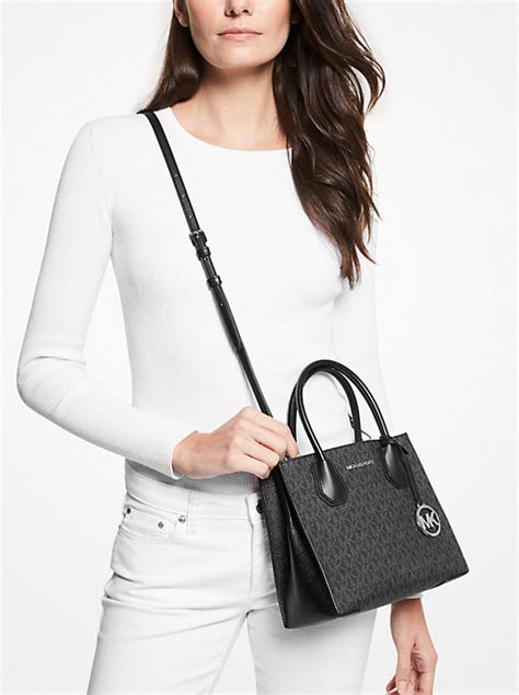 michael michael kors signature accordion mercer crossbody|Michael Kors mercer logo.